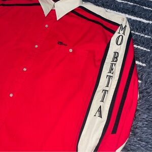 Wrangler Red and Black Casual Button Down Shirt